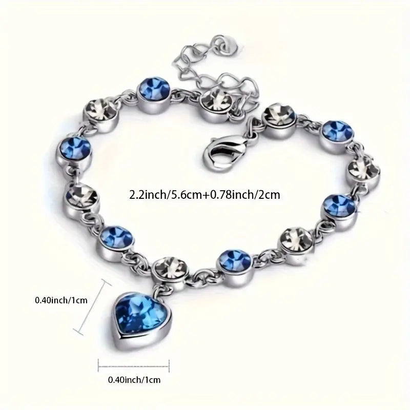 Ocean Heart Glow Armband | Wit Goud