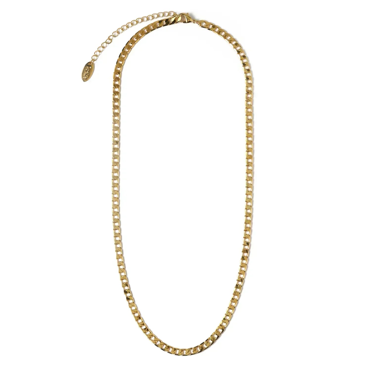 Flad Link Ketting | Goud