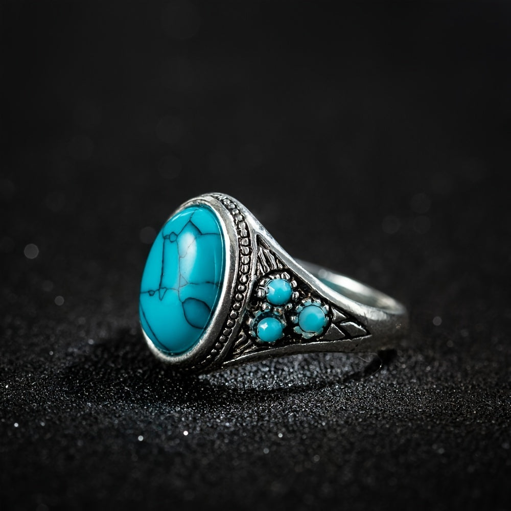 Nomad Blauw Steen Ring | Witgoud