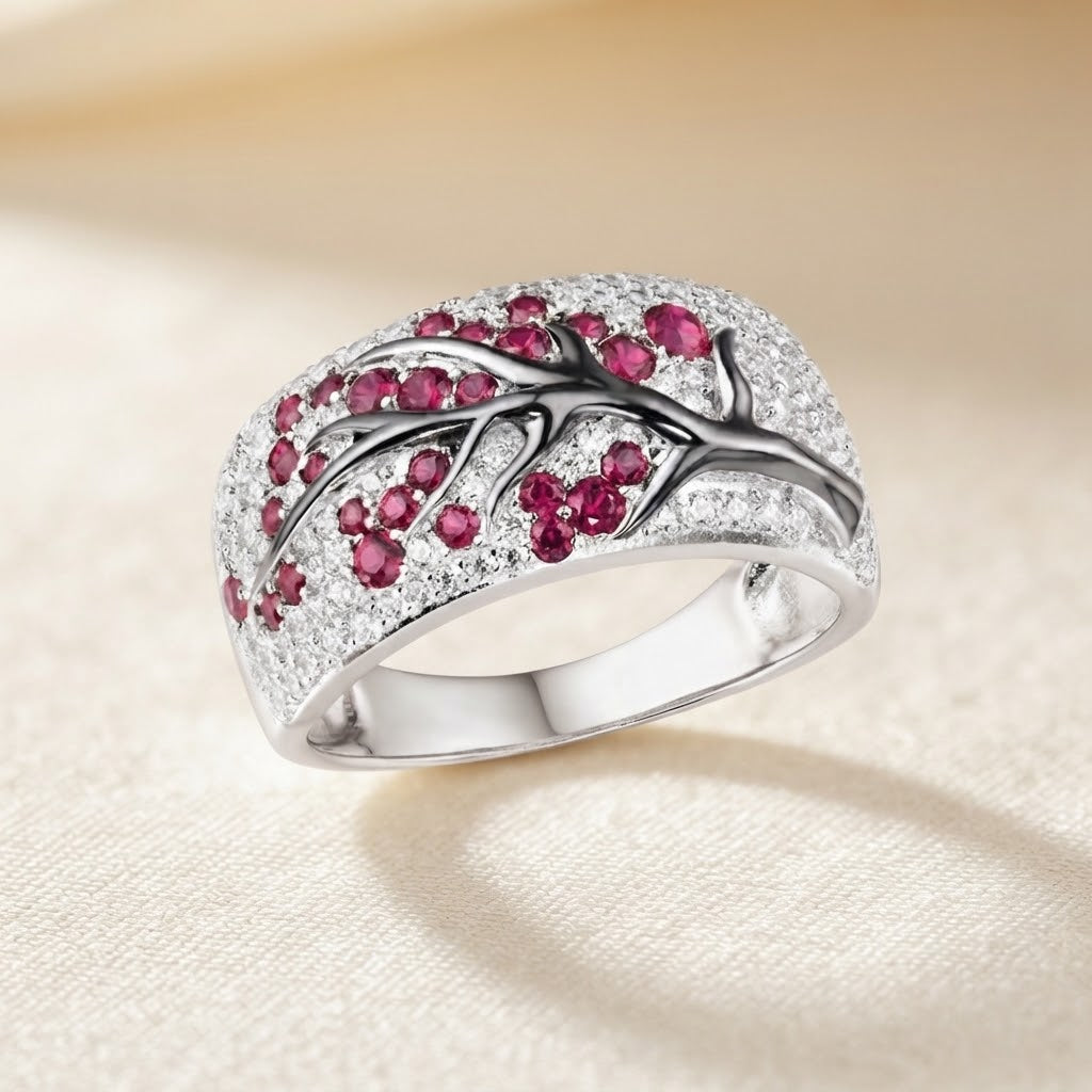 Ruby Blossom Tree Ring | Witgoud