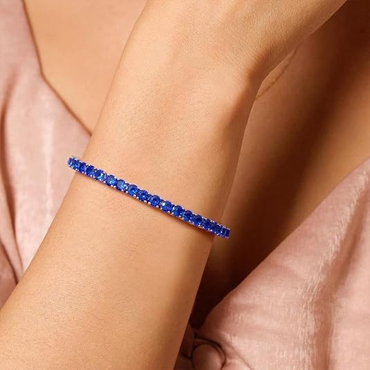 Saffier Tennis Armband | Witgoud