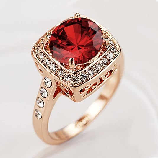 Ruby Halo Statement Ring | Roségoud