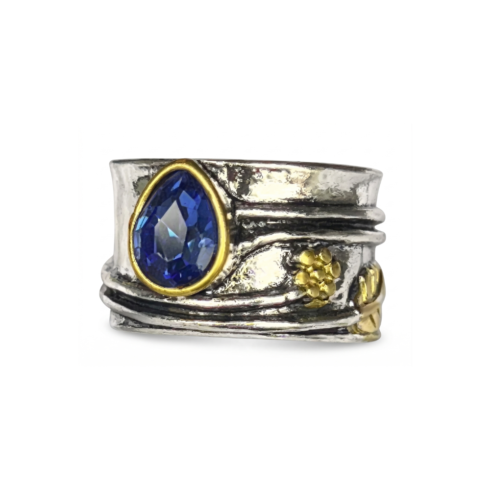 Boheemse Stenmeditatie Ring | Witgoud