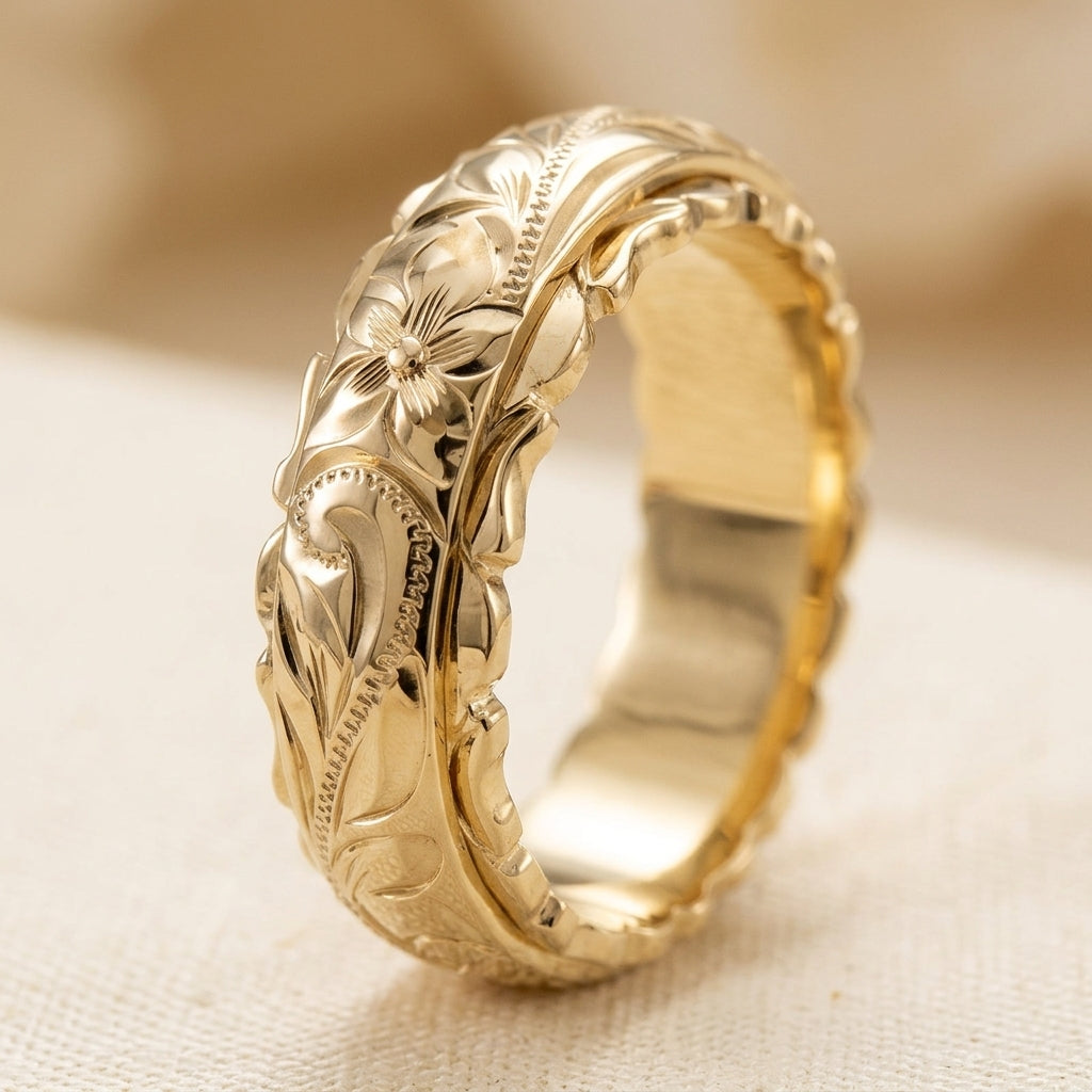 Antieke Gouden Bloemenring | Goud