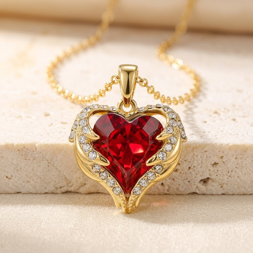 Engel Kram Ruby Hart Ketting | Goud