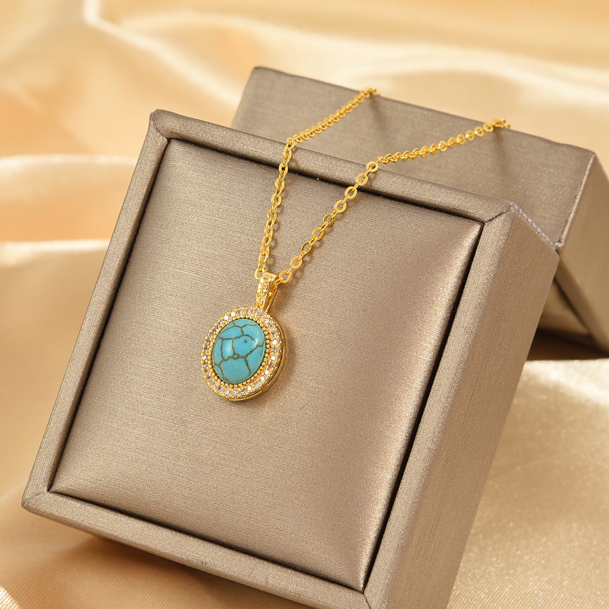 Calysse Azure Bloom Halsketting | Goud