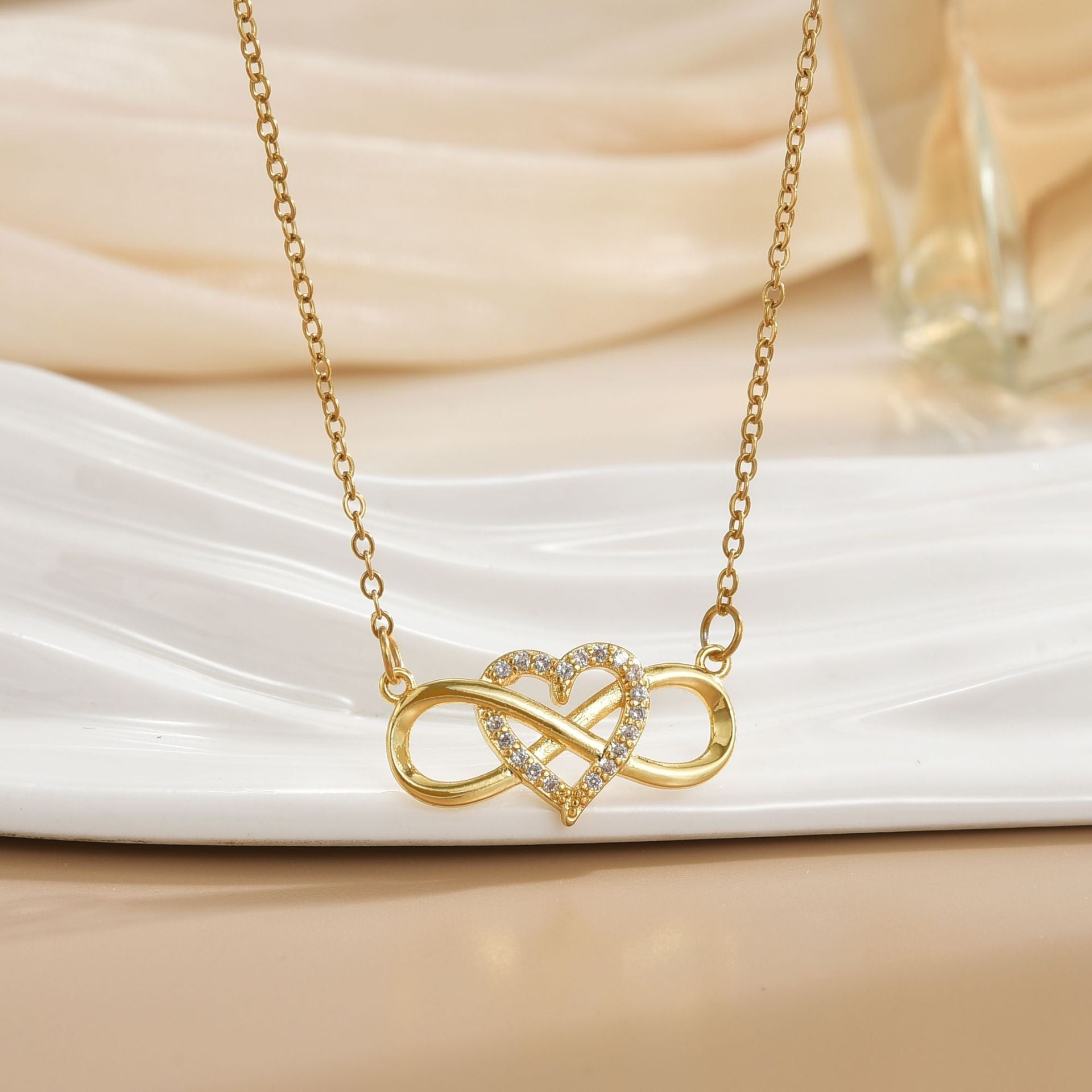 Liefde Knoop Oneindige Ketting | Goud