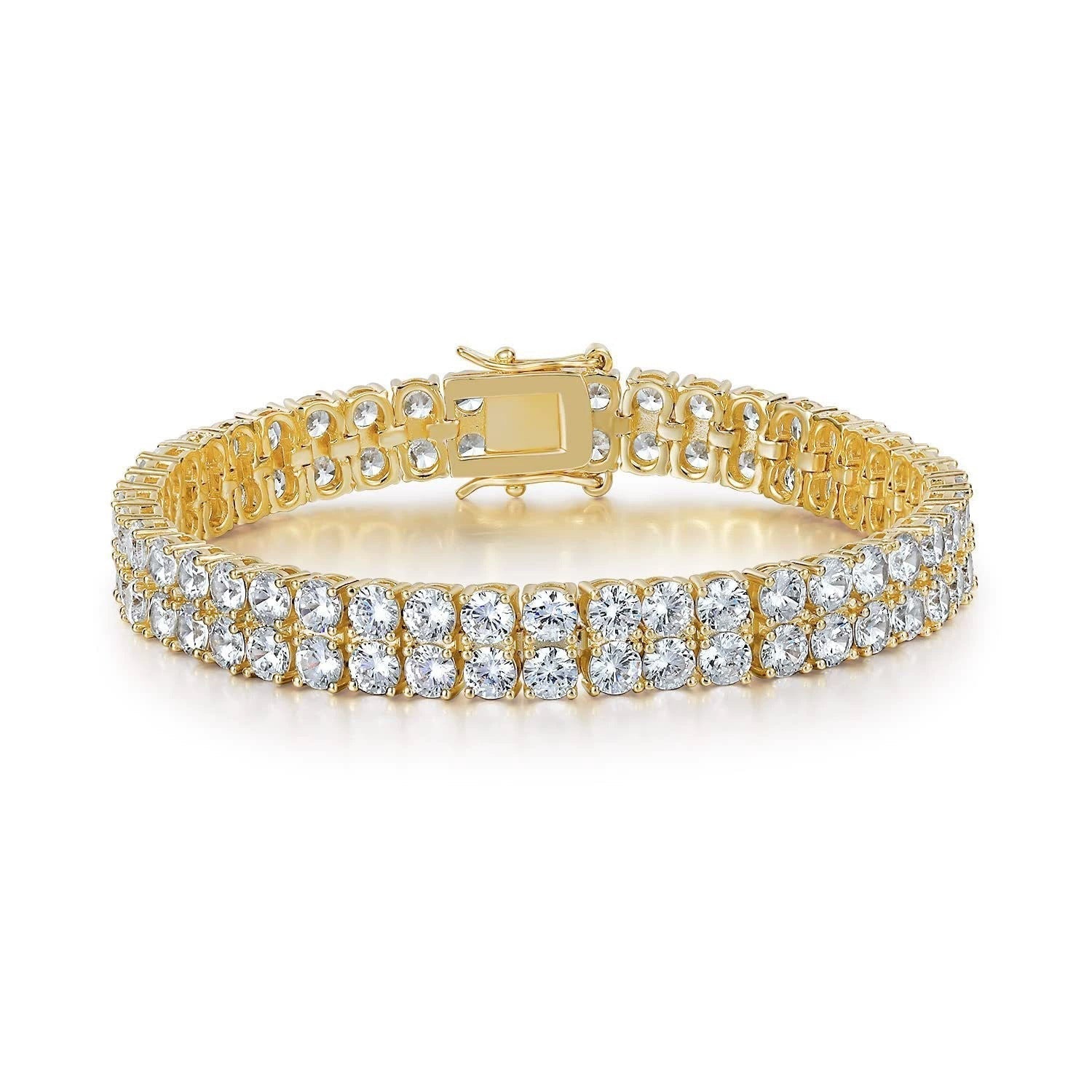 Dubbele Rij Tennisarmband | Goud