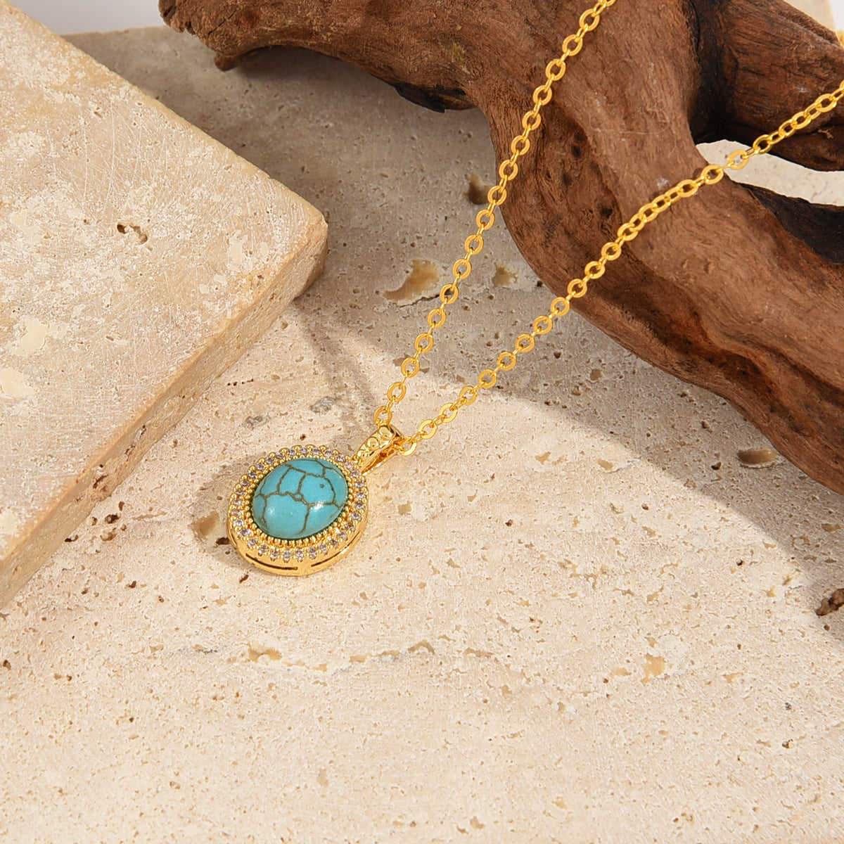 Calysse Azure Bloom Halsketting | Goud