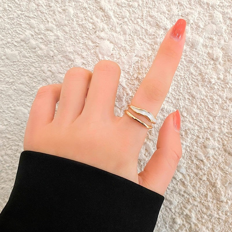 Sahira Lagdelt Golf Ring | Goud
