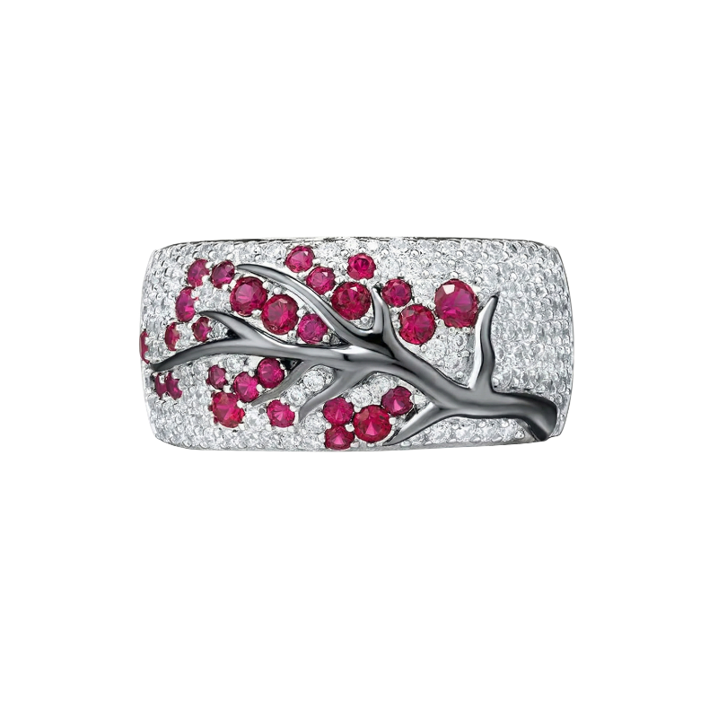 Ruby Blossom Tree Ring | Witgoud