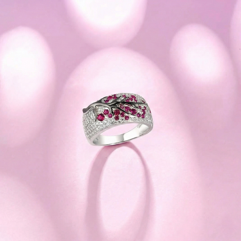 Ruby Blossom Tree Ring | Witgoud
