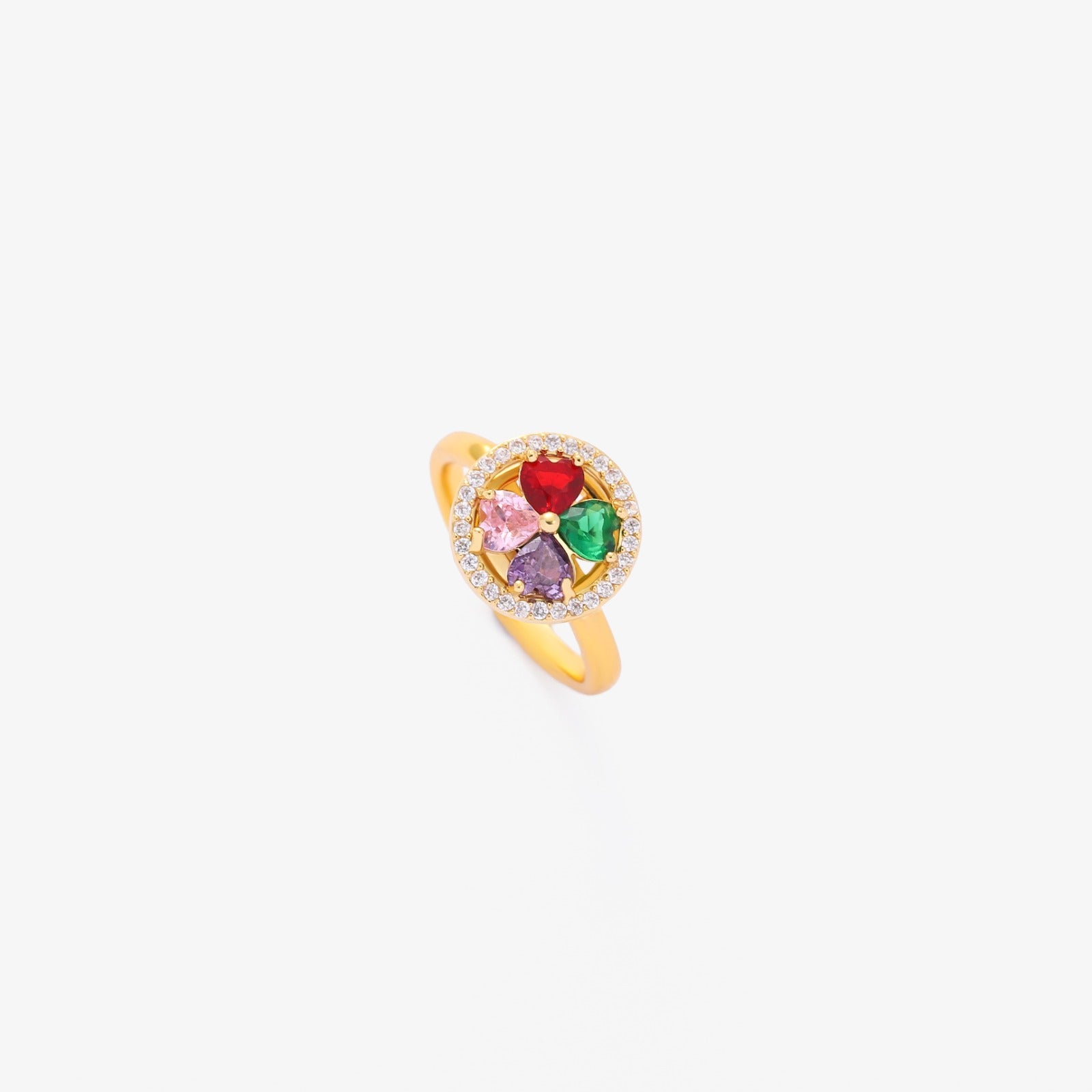 Colorwave Hearts Spinning Ring | Goud
