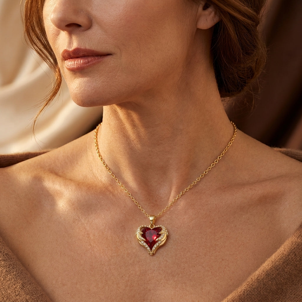 Engel Kram Ruby Hart Ketting | Goud