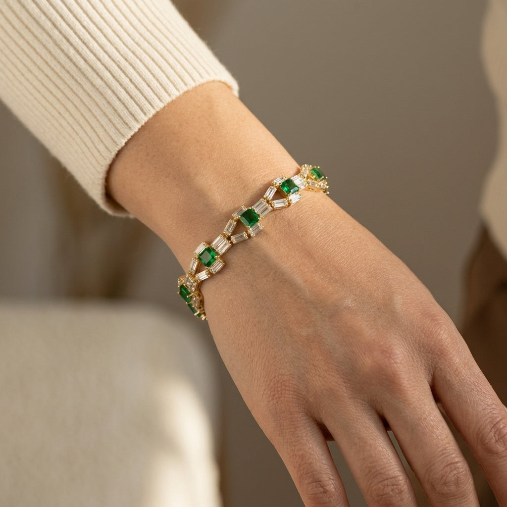 Verde Link Tennisarmband | Goud