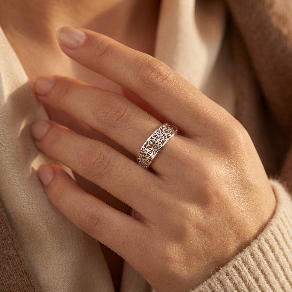 Sart Blomst Daria Ring | Witgoud