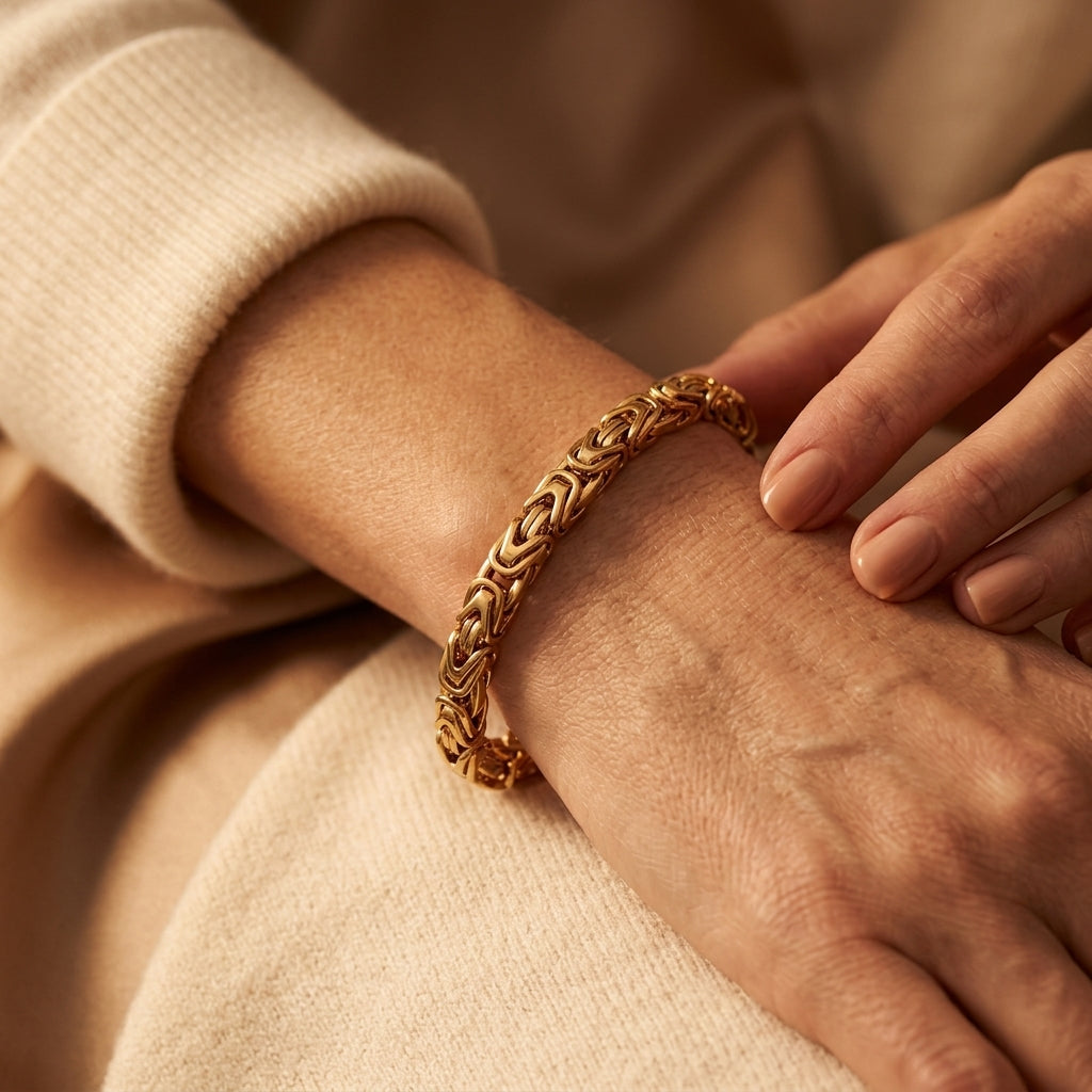 Lucian Crown Link Armband | Goud