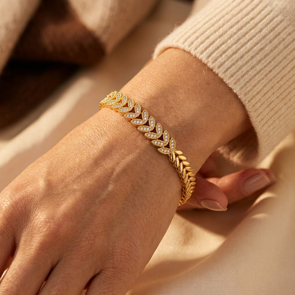 Everleaf Tennis Armbånd | Goud