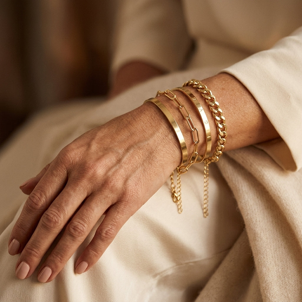 Elan Mercer Armbandsset | Goud