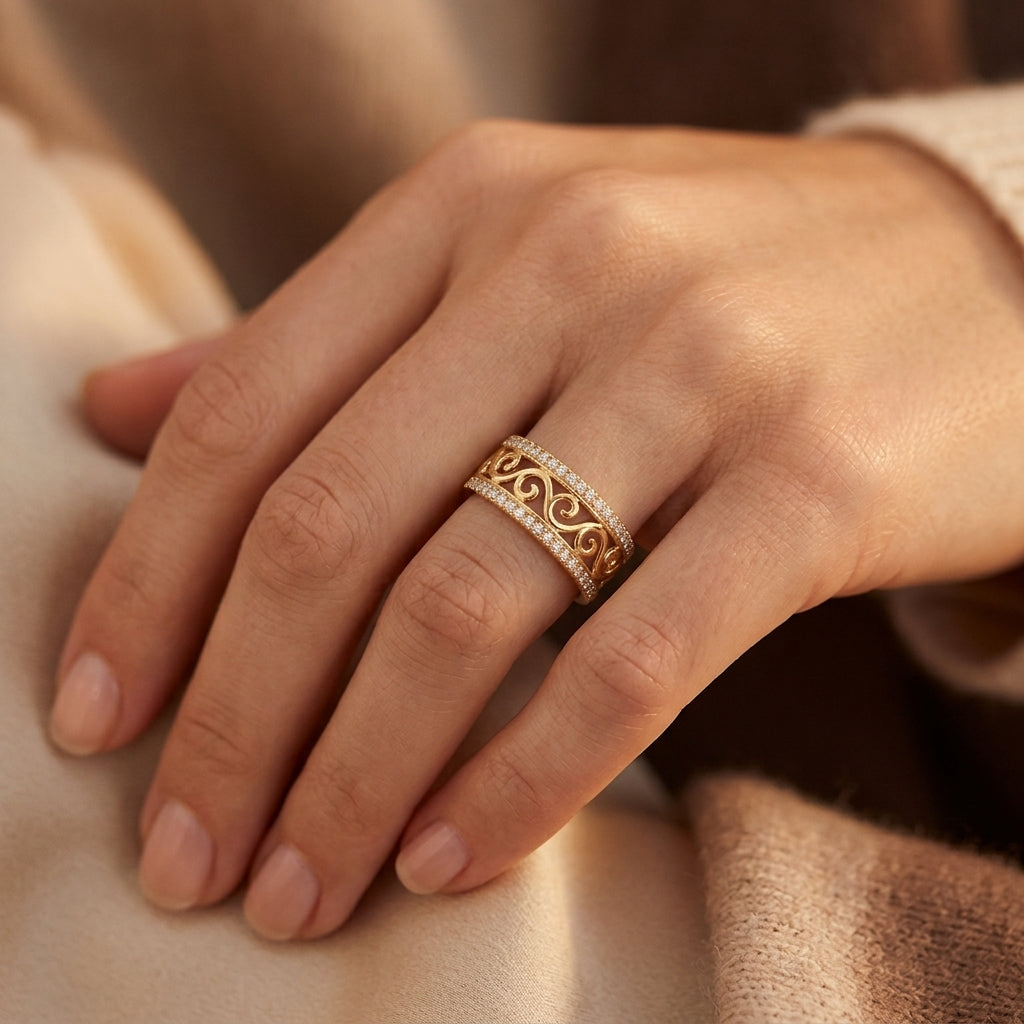 Glanzende Hult Gouden Ring | Goud