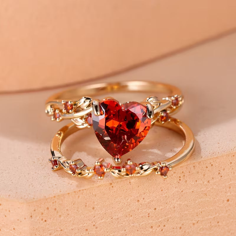 Redvine Hart Accent Ring Set | Goud