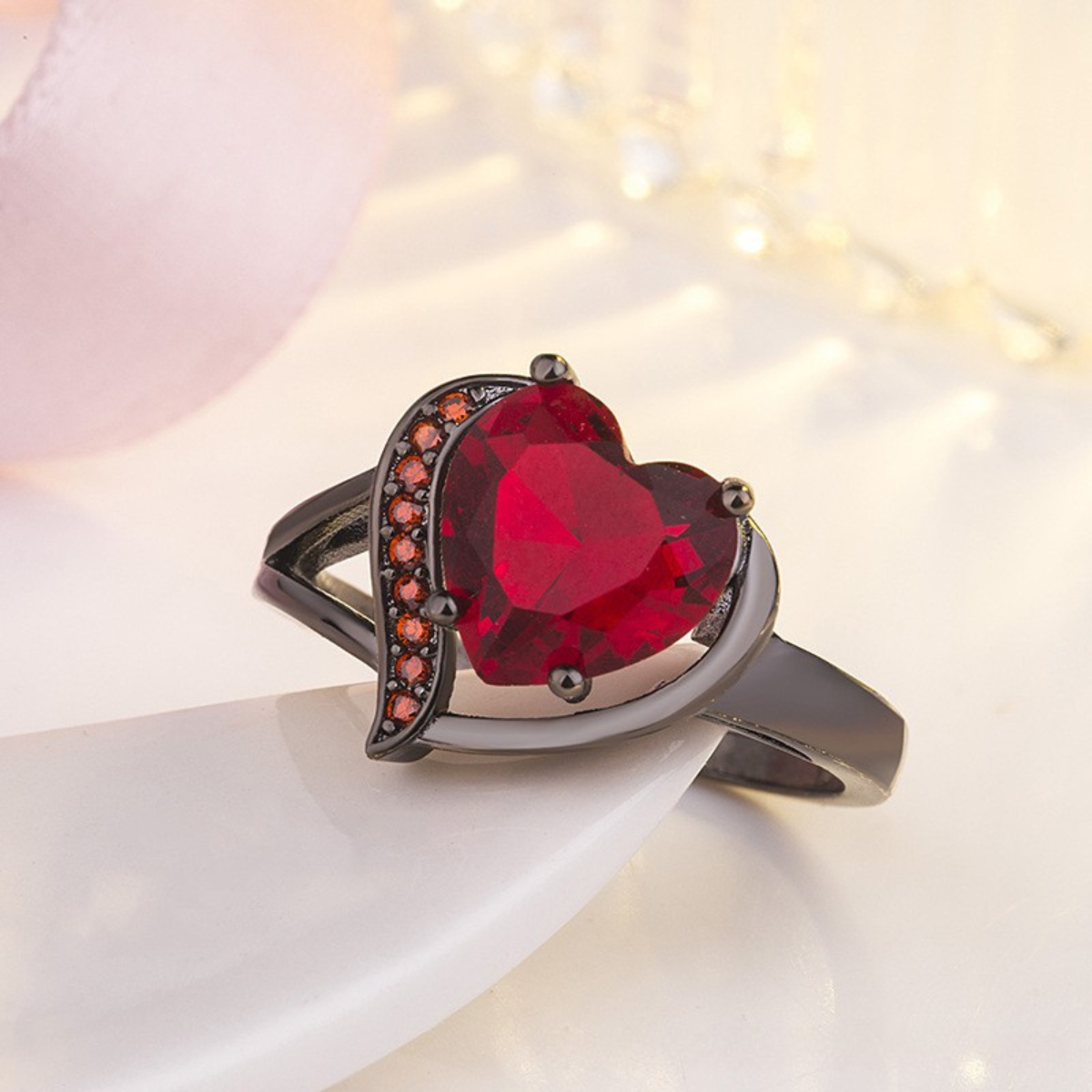 Calindra Rosethorne Ring | Zwarte Afwerking