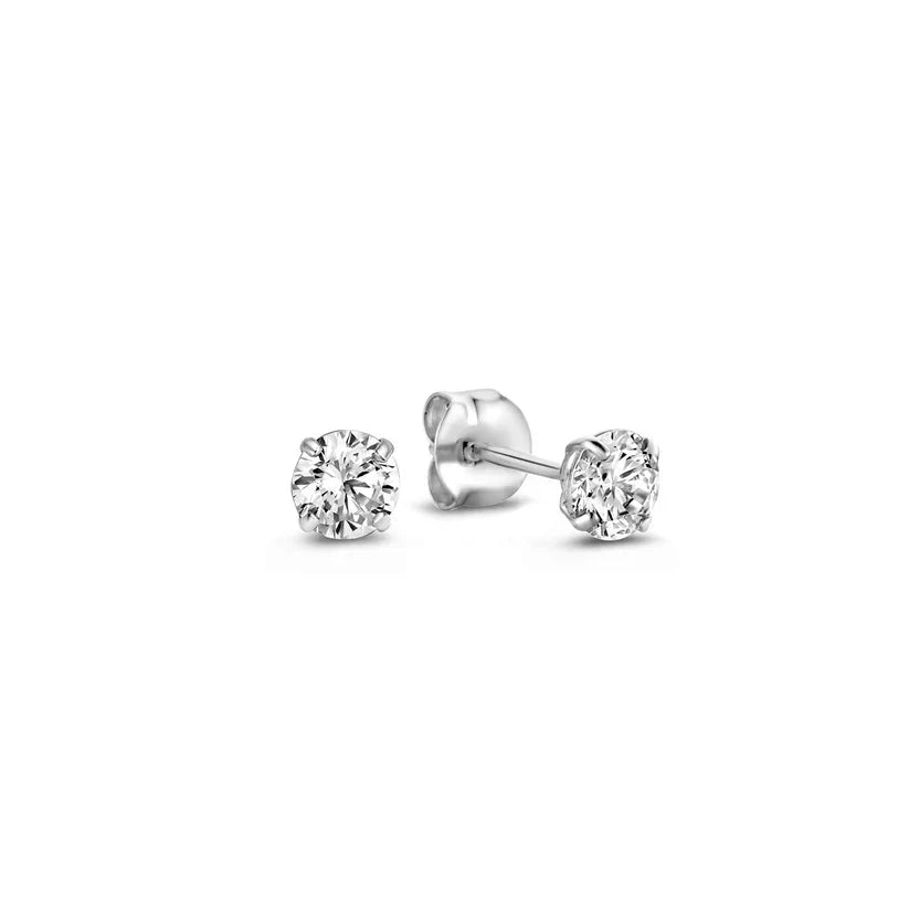 Maanstraal Steen Stud Oorbellen | Goud
