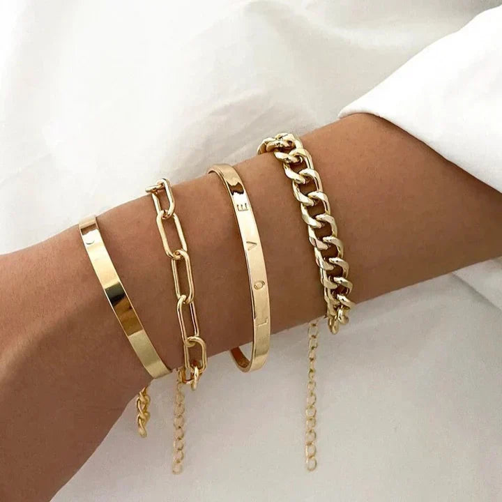 Elan Mercer Armbandsset | Goud