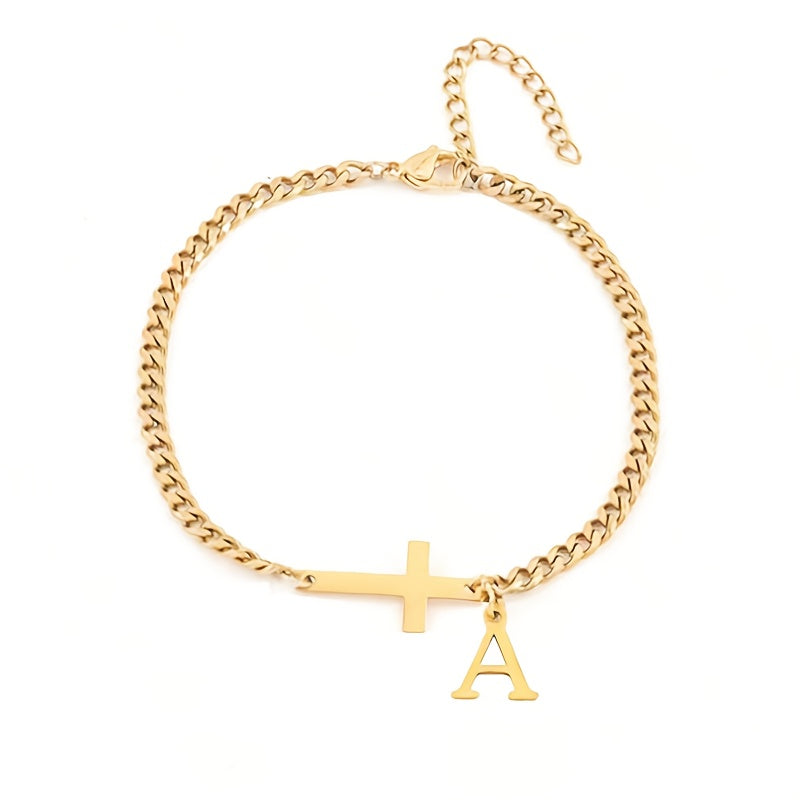 Initiële Kralenarmband | Goud