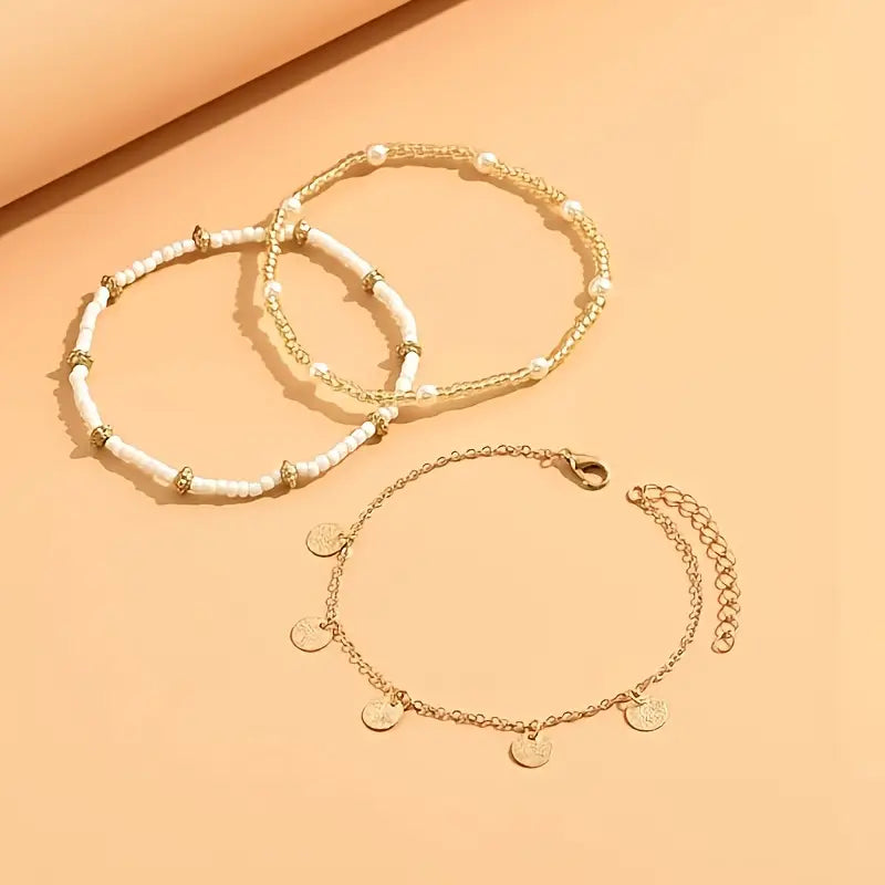 Kystens Charme 3-delig Laget Enkelset | Goud