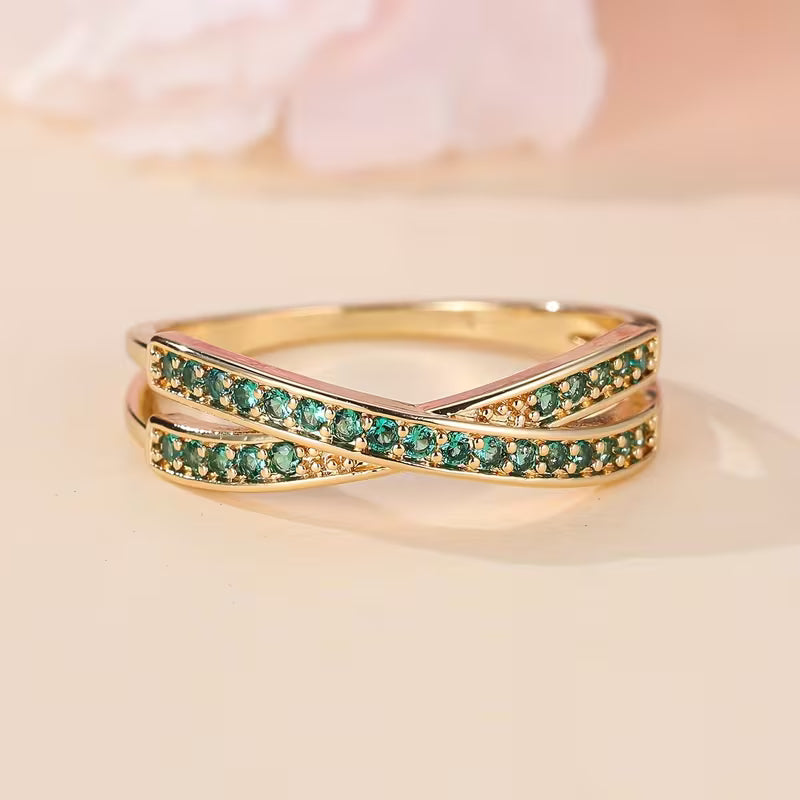 Emerald Flow Ring | Goud