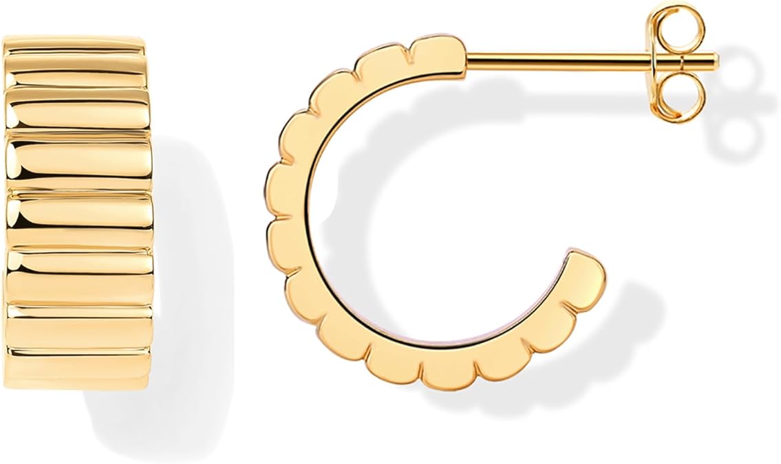 Klassieke Ridge Oorbellen | Goud