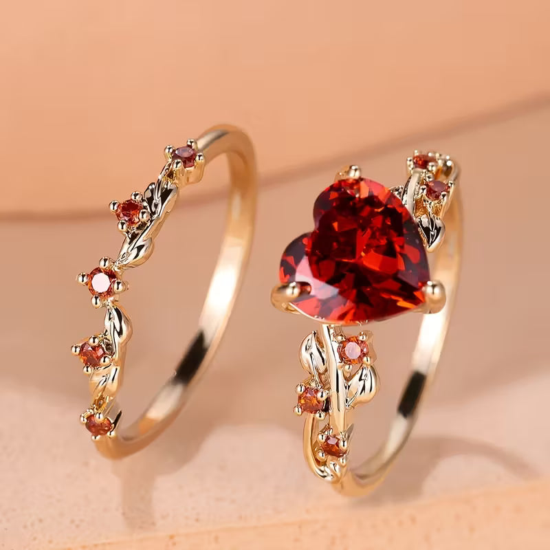 Redvine Hart Accent Ring Set | Goud