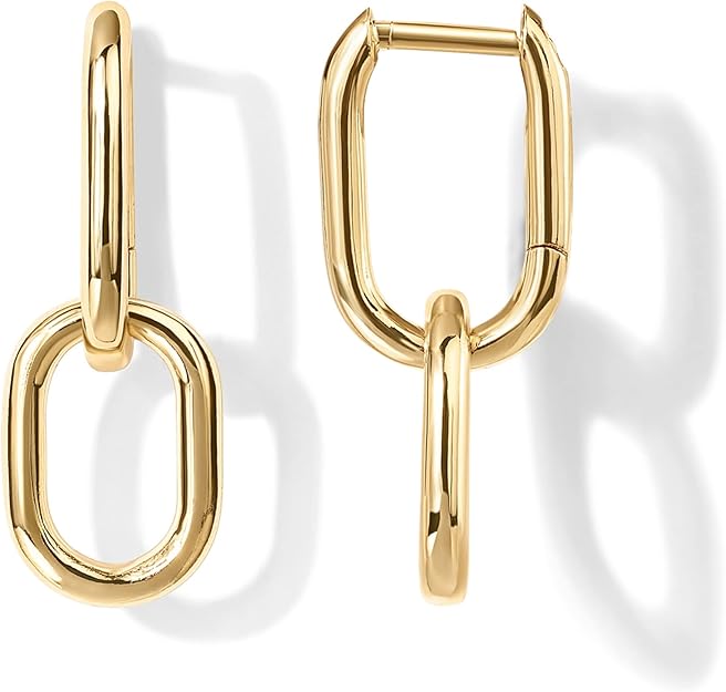 Link Drop Hoops | Goud