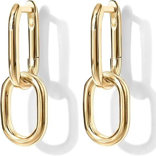 Link Drop Hoops | Goud