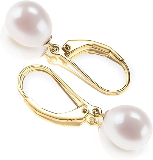 Perle Dangle Oorbellen | Goud