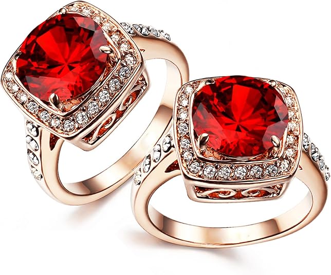 Ruby Halo Statement Ring | Roségoud