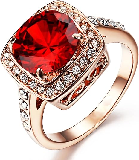Ruby Halo Statement Ring | Roségoud