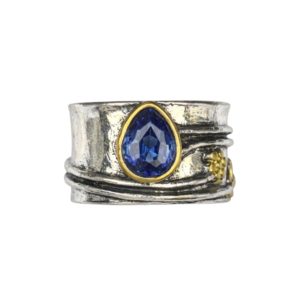 Boheemse Stenmeditatie Ring | Witgoud
