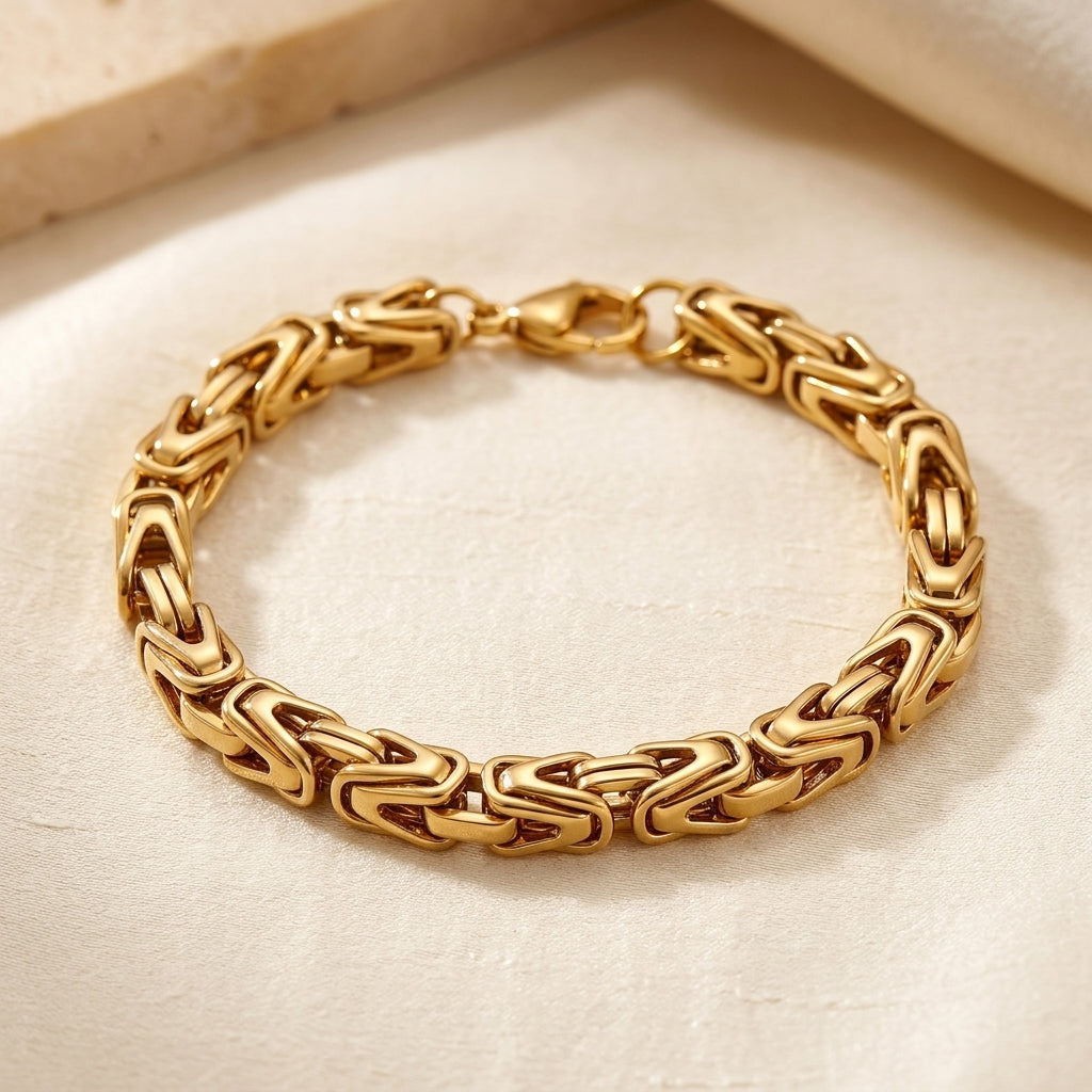 Lucian Crown Link Armband | Goud
