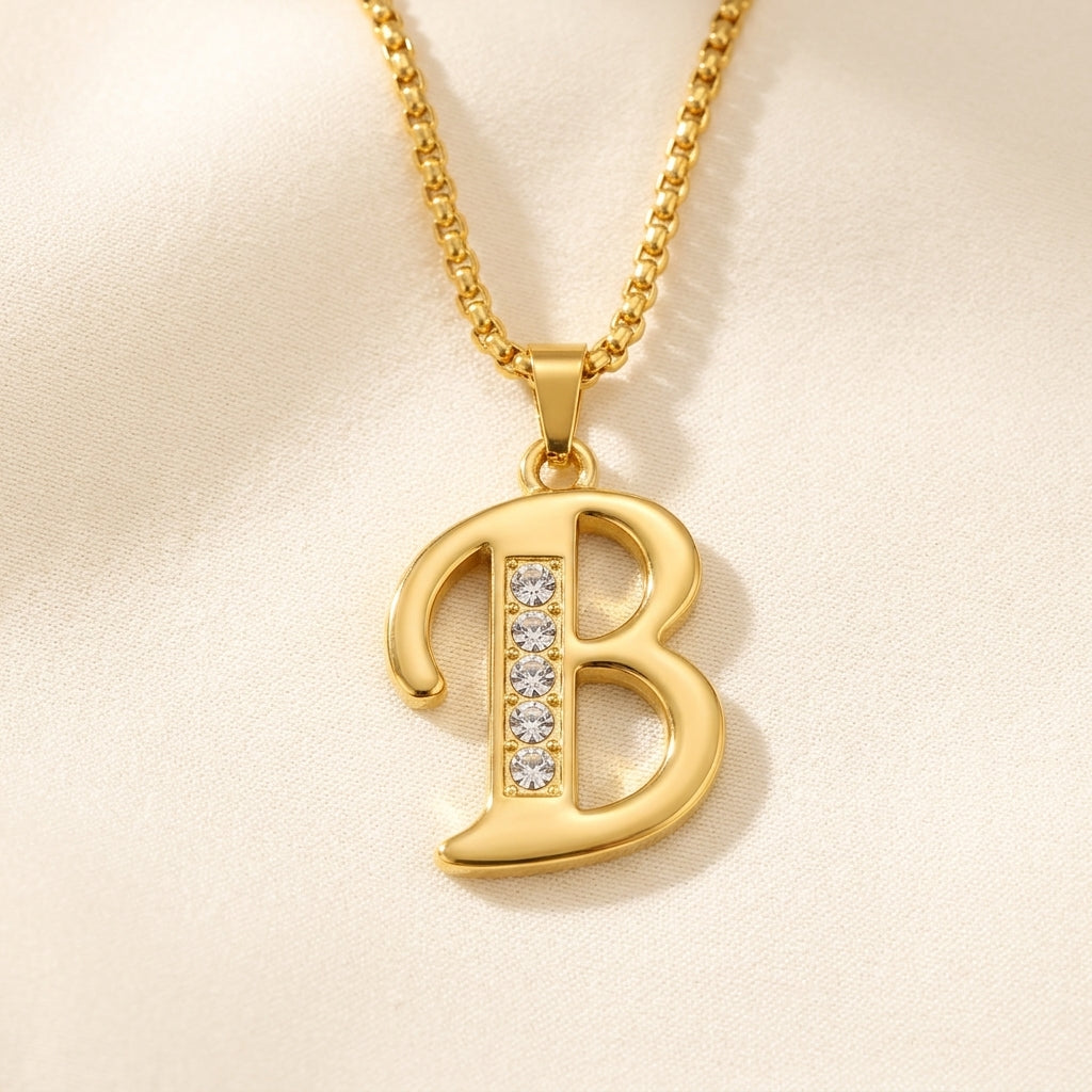 Krystal Accent Initiaal Hanger | Goud