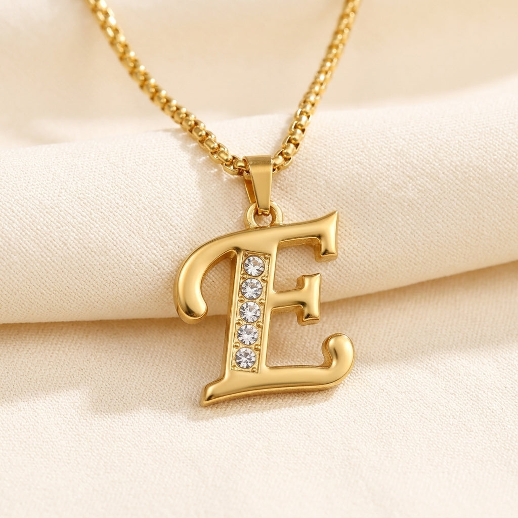 Krystal Accent Initiaal Hanger | Goud
