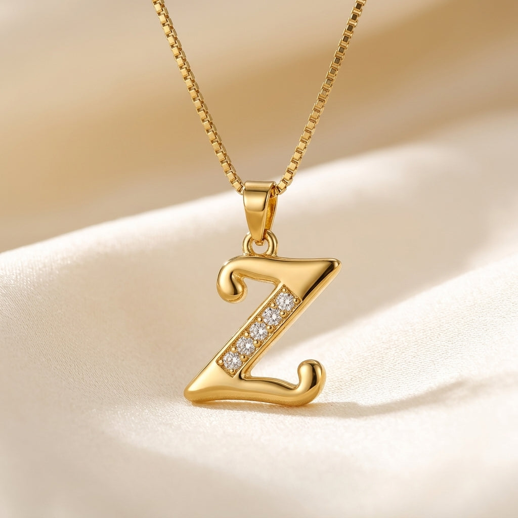 Krystal Accent Initiaal Hanger | Goud