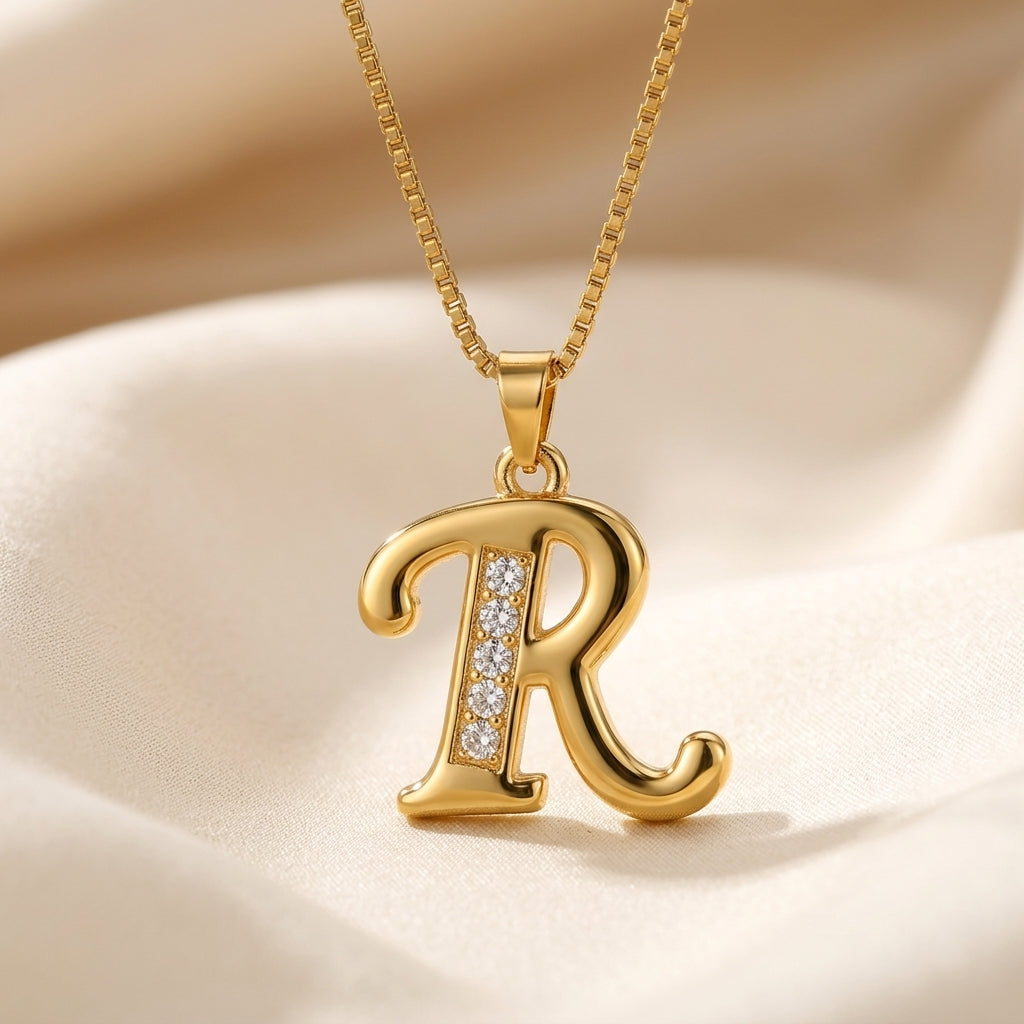 Krystal Accent Initiaal Hanger | Goud