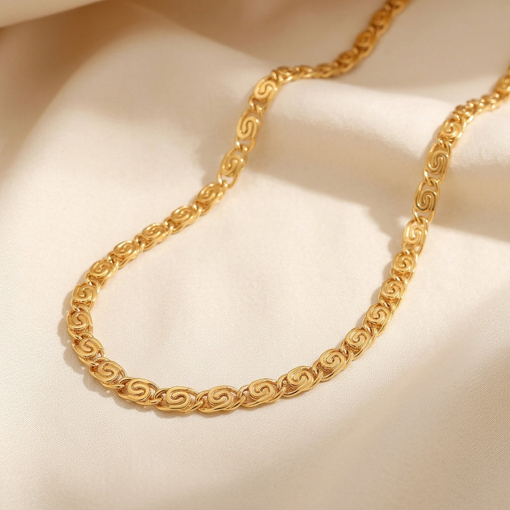 Nusa Geweven Ketting | Goud