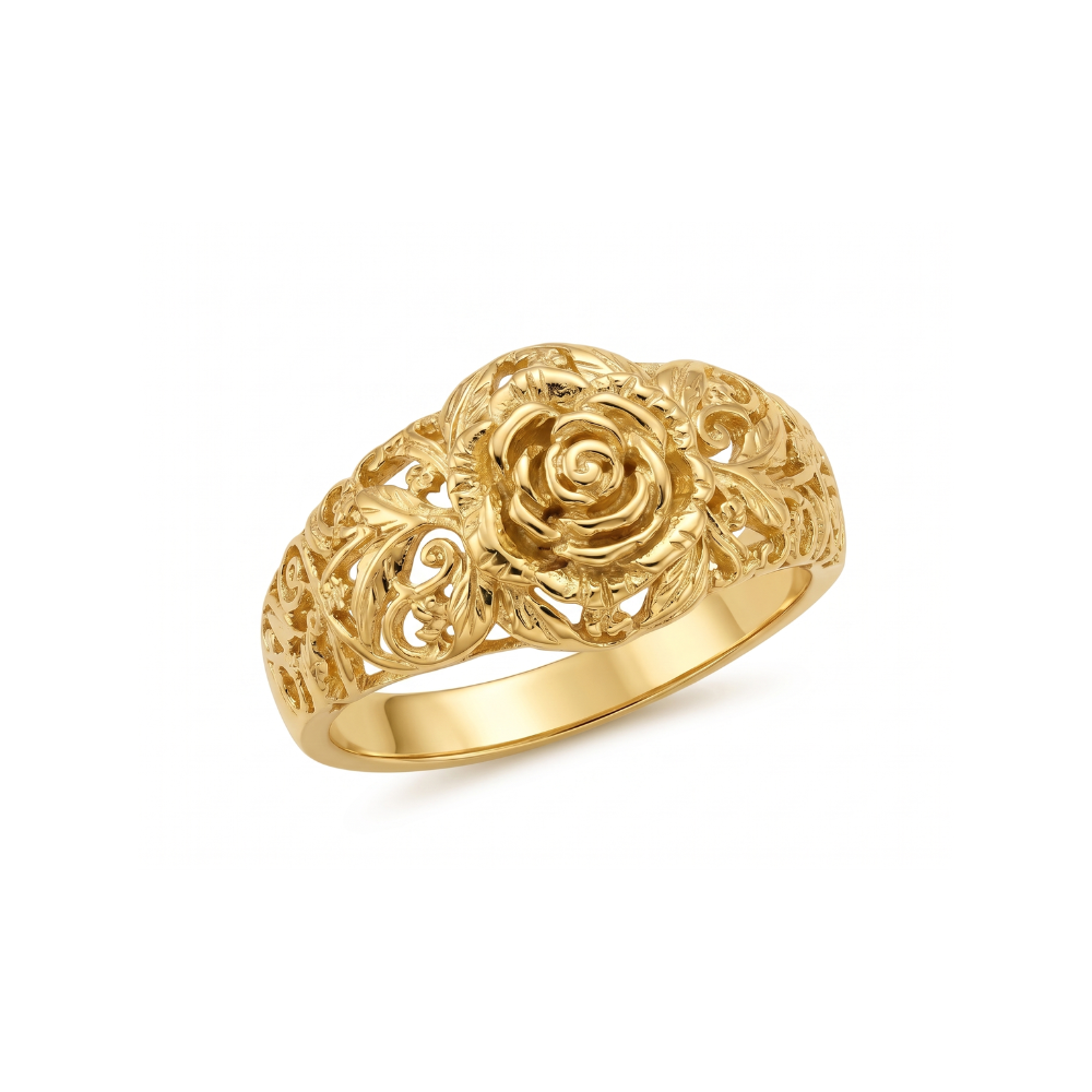 Gouden Bloemring | Goud
