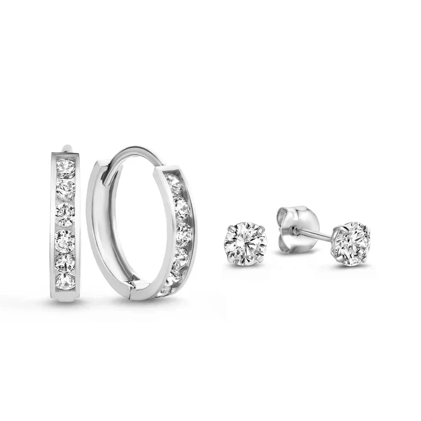 Dara Brillane Sten Oorbellen Set | Goud