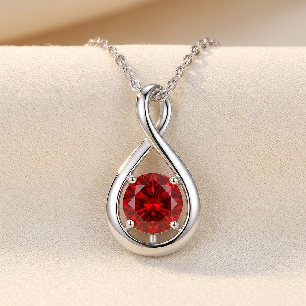 Ruby Infinity Pendant Necklace | Witgoud