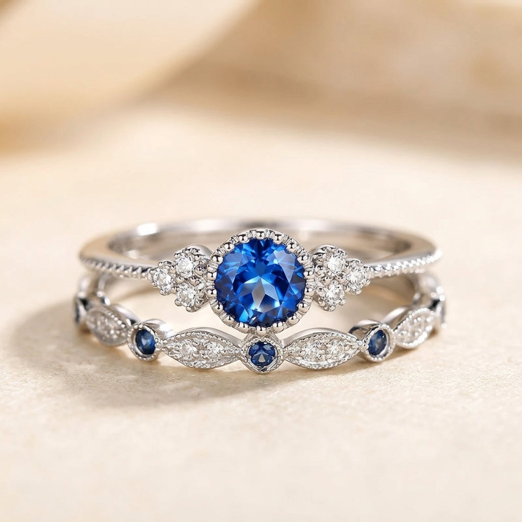 Sapphriel Kroonring Set | Witgoud