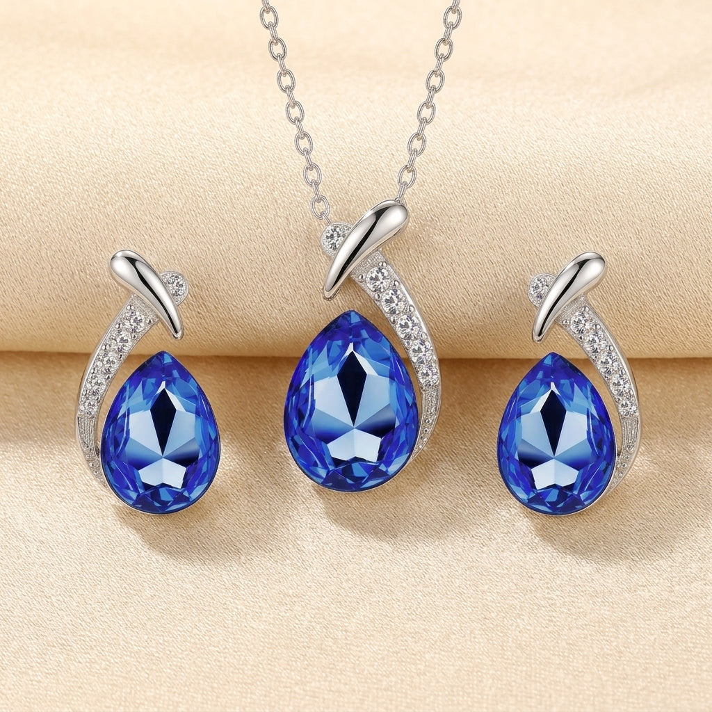 Klassieke Zeemeermin Elegantie Sieradenset | Witgoud